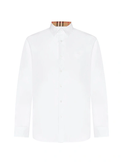 Burberry Sherfield Shirt In White Cotton
