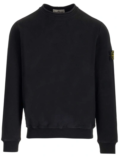Stone Island Cotton Crew-neck Sweatshirt In Black