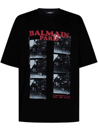Balmain T-shirt In Black Cotton