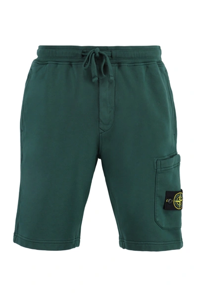 Stone Island Shorts In Green Cotton