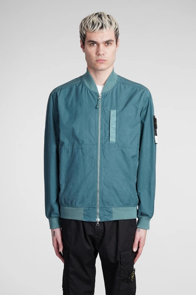 Stone Island Casual Jacket In Green Cotton