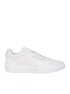 BALMAIN BALMAIN SNEAKERS IN WHITE SUEDE AND LEATHER