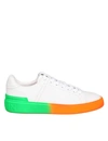 BALMAIN BALMAIN B COURT SNEAKERS IN WHITE LEATHER WITH TWO-TONE SOLE