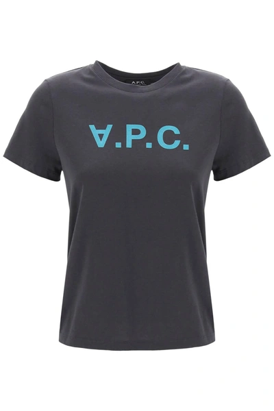 Apc T Shirt With Flocked Vpc Logo In Grey