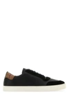 BURBERRY BURBERRY MAN BLACK LEATHER SNEAKERS