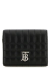 Burberry Lola Tb Monogram Plaque Wallet In Black