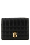 Burberry Quilted Rectangular Leather Wallet Cardholders In Black
