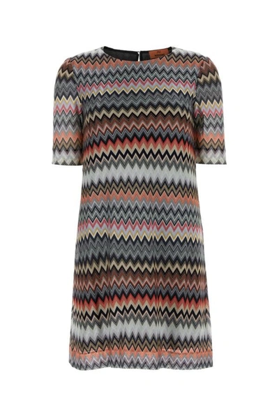 Missoni Crochet-knit Cotton-blend Mini Dress In Multicolor
