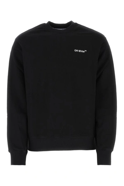 Off-white Black And White Cotton Embroidered Arrow Sweatshirt