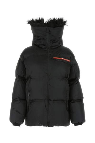 Prada Woman Black Nylon Down Jacket