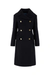Prada Double-breasted Wool Coat In Blue
