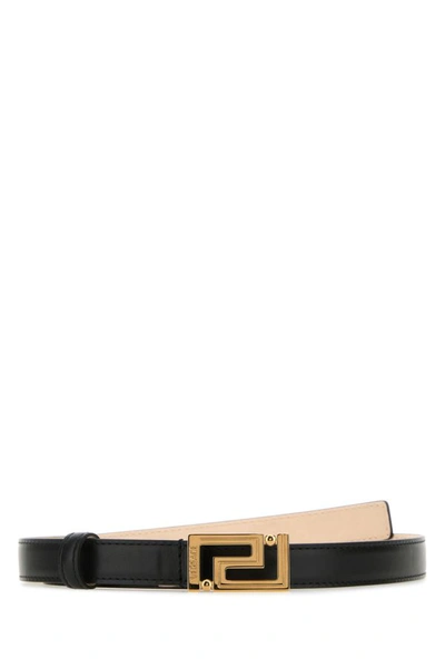 Versace Woman Black Leather Belt