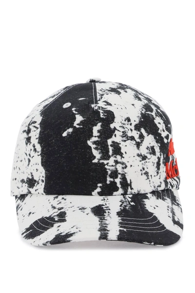 Alexander Mcqueen Printed Baseball Cap With Logo Embroidery In Mixed Colours