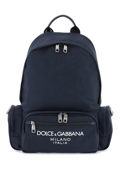 DOLCE & GABBANA DOLCE & GABBANA NYLON BACKPACK WITH LOGO