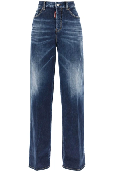 Dsquared2 Dark Everyday Wash Traveller Jeans In Blu