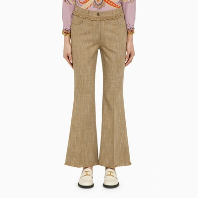 Etro Beige Trumpet Trousers