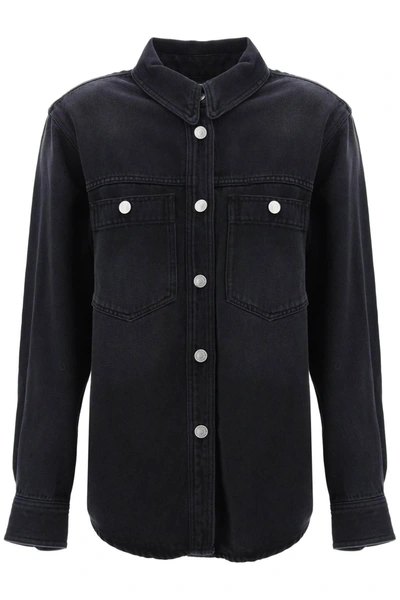 Isabel Marant Denim Talbot Shirt In Black