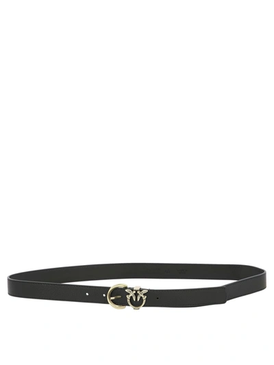 Pinko "love Birds" Belt In Black