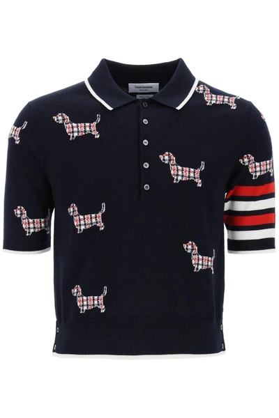 Thom Browne Hector Intarsia In Blue