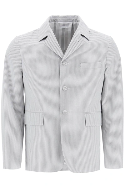 Thom Browne Striped Deconstructed Jacket In Multicolor