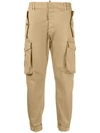 DSQUARED2 DSQUARED2 KHAKI COTTON CARGO TROUSERS