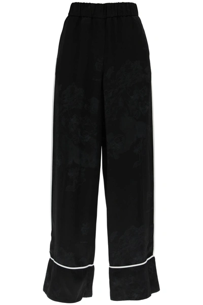 Off-white Jacquard Pijama Pants In Black (black)