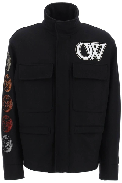 Off-white Moon Phase Field Jacket In Black White (black)