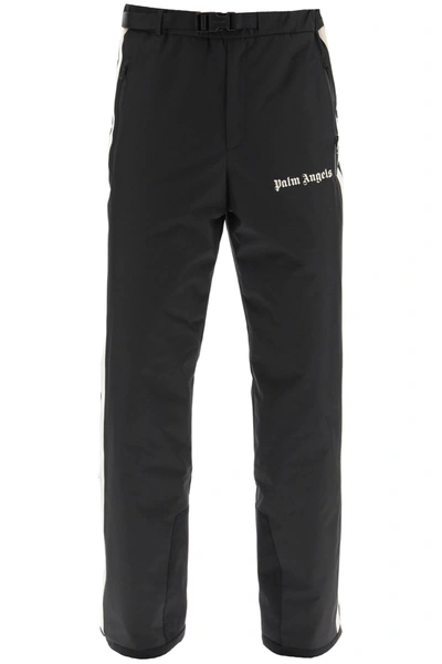 Palm Angels Track Ski Trousers In Black White (black)