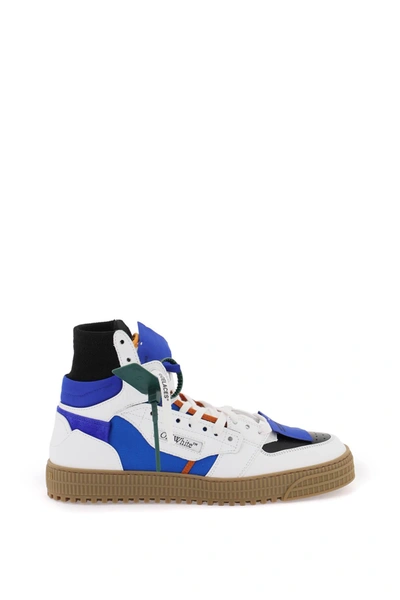 Off-white 3.0 Off Court Panelled Sneakers In Bleu Fluo (white)