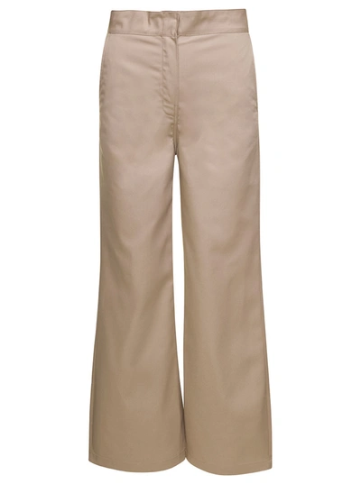 PALM ANGELS PALM ANGELS BEIGE BAGGY CHINO TROUSERS