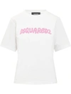 Dsquared2 Logo-print Cotton T-shirt In Bianco