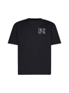 Palm Angels Man T-shirt In Cotone Nera In Black