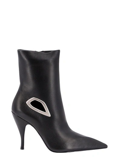 Off-white Off White Crescent Ankle Boots In Black