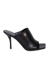 Palm Angels Black Sandal With Heel In Black