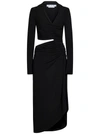 Off-white Cut-out Midi Dress Women In Black