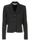 Palm Angels Virgin Wool Blended Jacket In Black