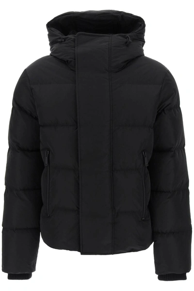 Dsquared2 Down Jacket With Rubber Logo  In Black