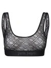 Palm Angels Lace Bralette With Stretch And Racerback In Black