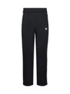 PALM ANGELS PALM ANGELS BLACK TRACKPANTS WITH MONOGRAM