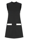 Palm Angels Sleeveless Track Dress With Patch Pockets In Black