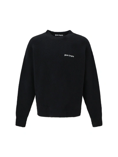 Palm Angels Wool Sweater In Black