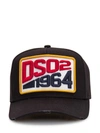 DSQUARED2 DSQUARED2 BLACK BASEBALL CAP WITH PATCH