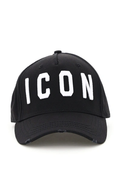 Dsquared2 Icon Logo Baseball Cap In Black