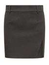 Off-white Tech Drill Tailored Miniskirt In Black Black