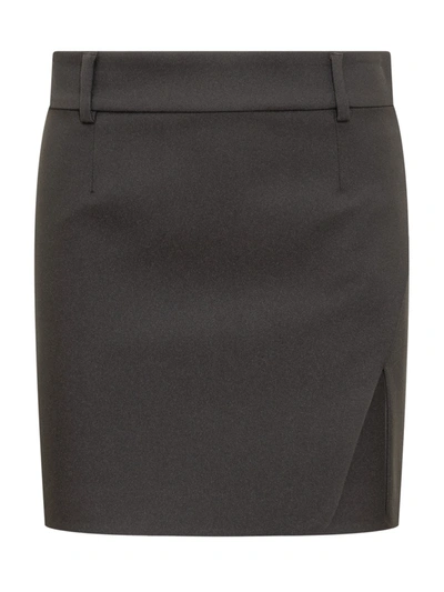 Off-white Tech Drill Mini Skirt In Black Black