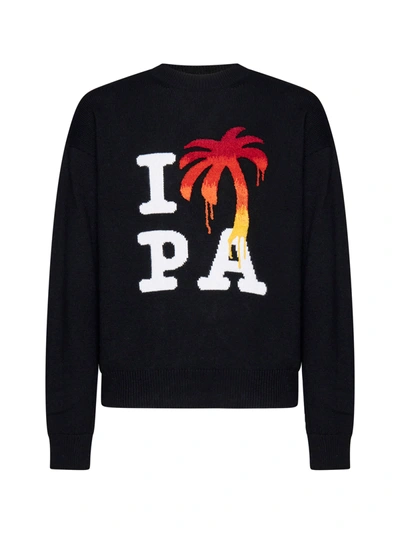 Palm Angels I Love Pa Sweater Black Red