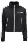 PALM ANGELS PALM ANGELS BLACK PADDED TRACK JACKET WITH LOGO
