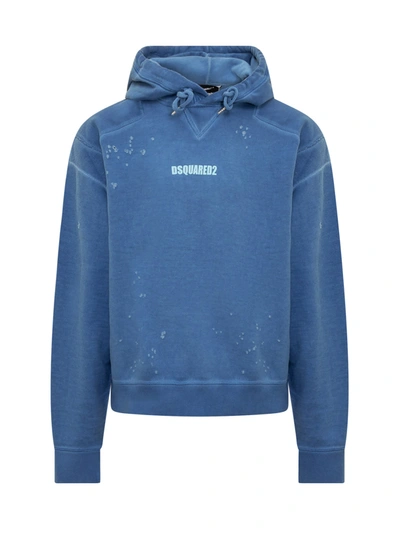 Dsquared2 Cipro Hoodie In Cerulean Blue