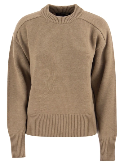 Canada Goose Baysville - Crew-neck Jumper In Wool In Camel