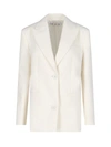 Off-white Wo Blend Tomboy Jacket White A White A In Cream